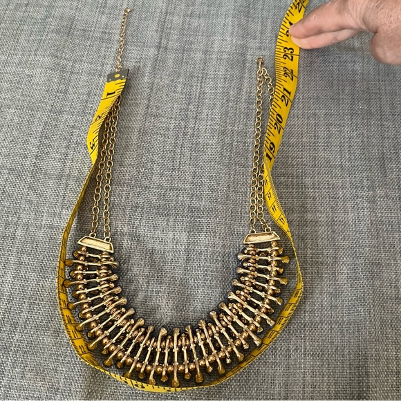 Egyptian Revival Bib Collar Necklace Opaque Bluish/Purple Stone Pin Cushion - Picture 11 of 16